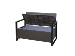 Poly-Rattan 2er Sitzbank F39 -meliert Kissen*MCW Discount