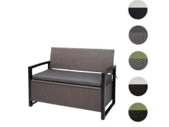 Poly-Rattan 2er Sitzbank F39 -meliert Kissen*MCW Discount