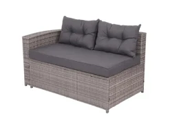 MCW Lounge-Gartenmöbel|Gartenmöbel-Sets|Poly-Rattan Garnitur J34 4-teilig Kissen Dunkel