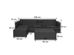 MCW Lounge-Gartenmöbel|Gartenmöbel-Sets|Poly-Rattan Garnitur J34 4-teilig Kissen Dunkel
