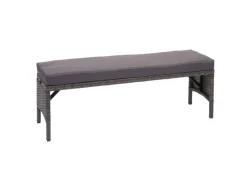 Poly-Rattan Sitzbank G16 Kissen Dunkel*MCW New