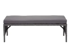 Poly-Rattan Sitzbank G16 Kissen Dunkel*MCW New