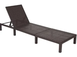 Poly-Rattan Sonnenliege A51 Premium Kissen Creme*MCW Best