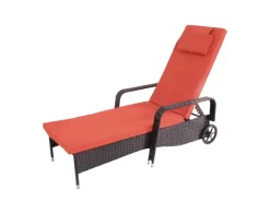 Poly-Rattan Sonnenliege Cesena Kissen Terracotta*MCW Outlet
