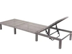 Poly-Rattan Sonnenliege A51 Basic Kissen Dunkel*MCW Best