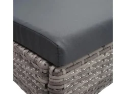 MCW Gartenstühle|Poly-Rattan Stuhl G19 2er-Set Kissen Dunkelgrau