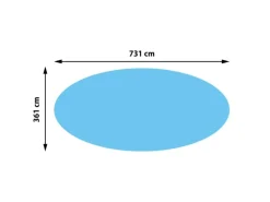 Pool-Abdeckung 400 µm Oval 7,31x3,65m*MCW Online