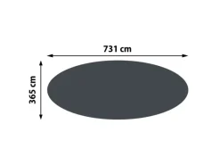 MCW Pool Abdeckung|Pool-Abdeckung 400 µm Oval 7,31x3,65m