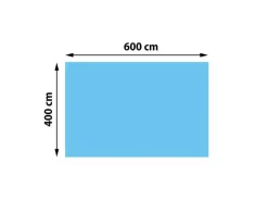 MCW Wassersport|Pool-Abdeckung 200 µm Rechteckig 6x4m