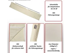 MCW Sonnenschirme|Schutzhülle Sonnenschirme bis 3m Creme