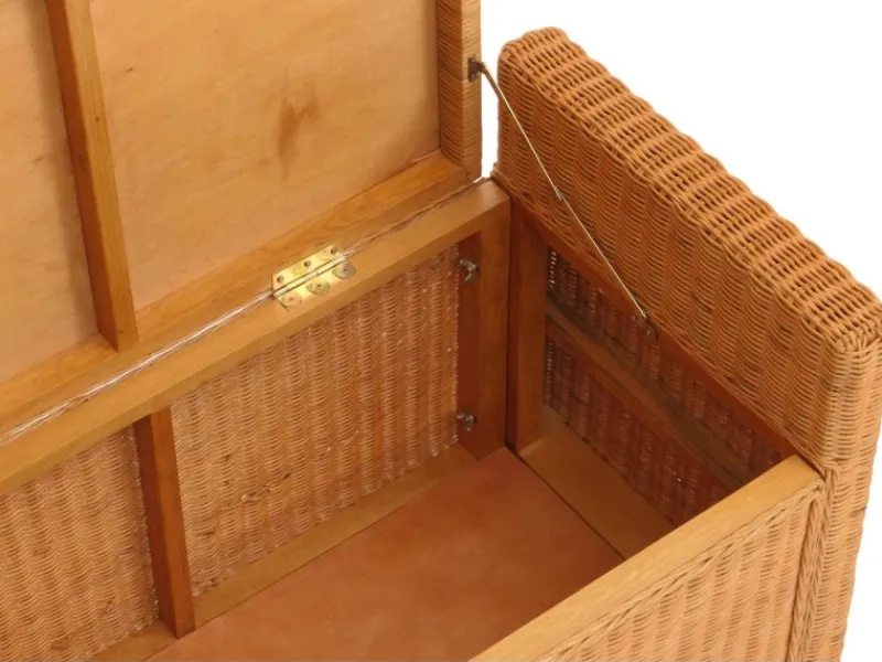 Sitzbank Genua Rattan Staufach Honigfarben*MCW Best