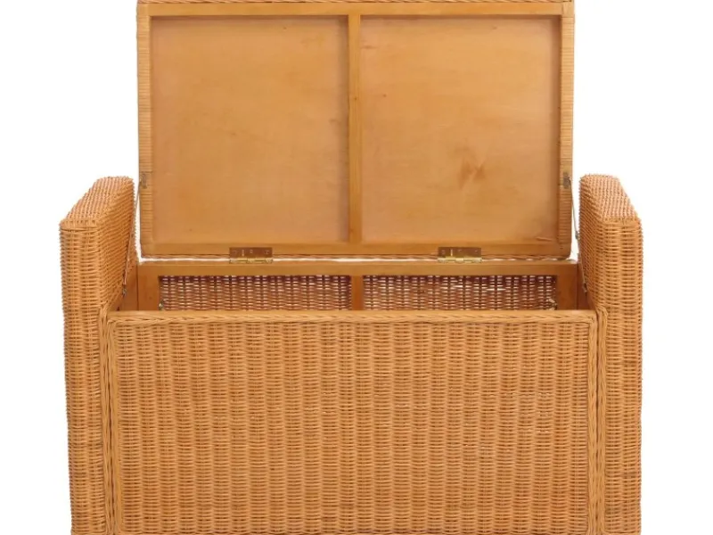 Sitzbank Genua Rattan Staufach Honigfarben*MCW Best