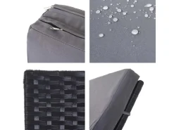 MCW Sonnenliegen|Sonnenliege D80 Kissen Dunkelgrau