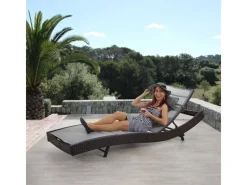 MCW Sonnenliegen|Sonnenliege Phoenix Bezug Grau
