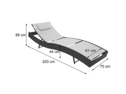 Sonnenliege Phoenix Bezug Schwarz*MCW Sale