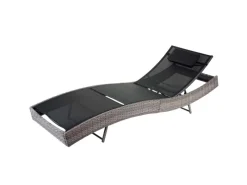 MCW Sonnenliegen|Sonnenliege Phoenix Bezug Schwarz