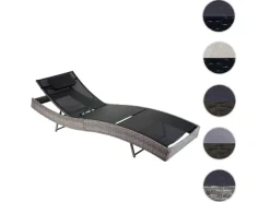 MCW Sonnenliegen|Sonnenliege Phoenix Bezug Schwarz