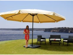 Sonnenschirm Carpi Pro Ø5m mit Ständer*MCW Best