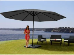 Sonnenschirm Carpi Pro Ø 5m mit Ständer*MCW Best