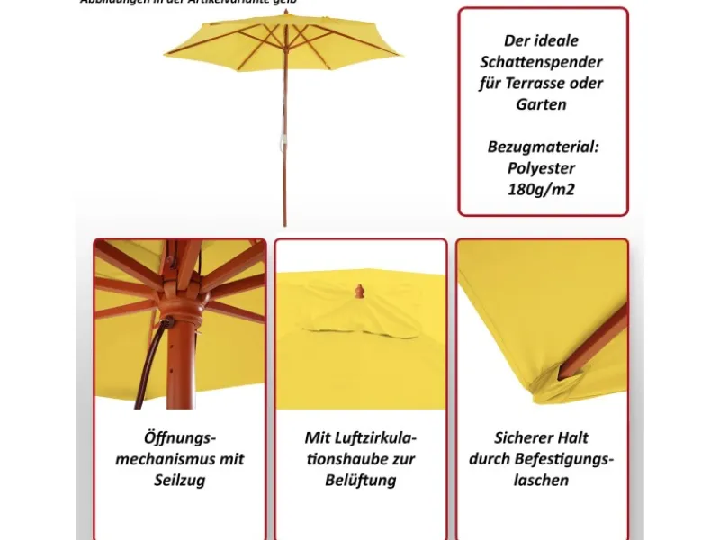 MCW Sonnenschirme|Sonnenschirm Lissabon Ø 3m