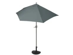 Sonnenschirm Lorca Halbrund 2,7m Alu UV 50+ 270cm mit Ständer*MCW Best