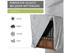 Mehr Garten Schutzhüllen|Plus Strandkorbhülle 150 B x 100 T x 165 140 H cm