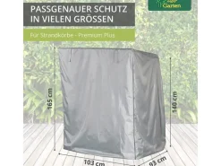 Mehr Garten Schutzhüllen|Plus Strandkorbhülle 150 B x 100 T x 165 140 H cm