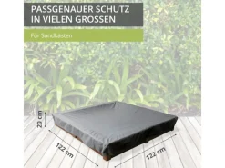 Mehr Garten Schutzhüllen|Premium Sandkasten Abdeckung 202 x 202 x 20 cm