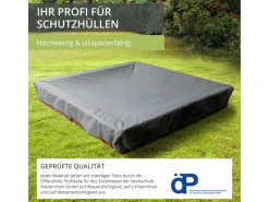 Mehr Garten Schutzhüllen|Premium Sandkasten Abdeckung 202 x 202 x 20 cm