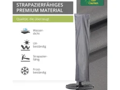 Premium Schutzhülle für Ampelschirm Gestell gerade 275 cm x 66 - 60 cm für Schirme rund bis  450 cm eckig bis 360 x 360 cm*Mehr Garten Discount