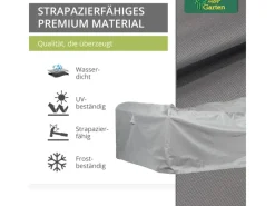 Mehr Garten Schutzhüllen|Premium Schutzhülle für Loungegruppe Rechteckig Quadratisch 225 x 225 x 80 cm