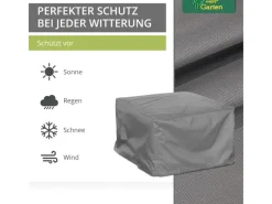 Mehr Garten Schutzhüllen|Premium Schutzhülle für Loungetische Loungehocker 85 x 85 x 45 cm