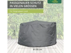 Mehr Garten Schutzhüllen|Premium Schutzhülle für Sitzgruppe rundrund  200 x 94 cm