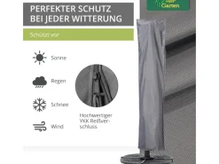 Premium Schutzhülle für Ampelschirm Gestell Gerade 250 cm x 63 57 cm für Schirme Rund bis Ø 400 cm Eckig bis 330 x 330 cm*Mehr Garten Clearance