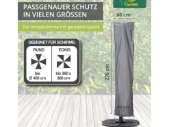 Premium Schutzhülle für Ampelschirm Gestell Gerade 250 cm x 63 57 cm für Schirme Rund bis Ø 400 cm Eckig bis 330 x 330 cm*Mehr Garten Clearance