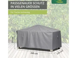 Mehr Garten Schutzhüllen|Premium Schutzhülle für Gartentisch Rechteckig 205 x 105 x 71 cm