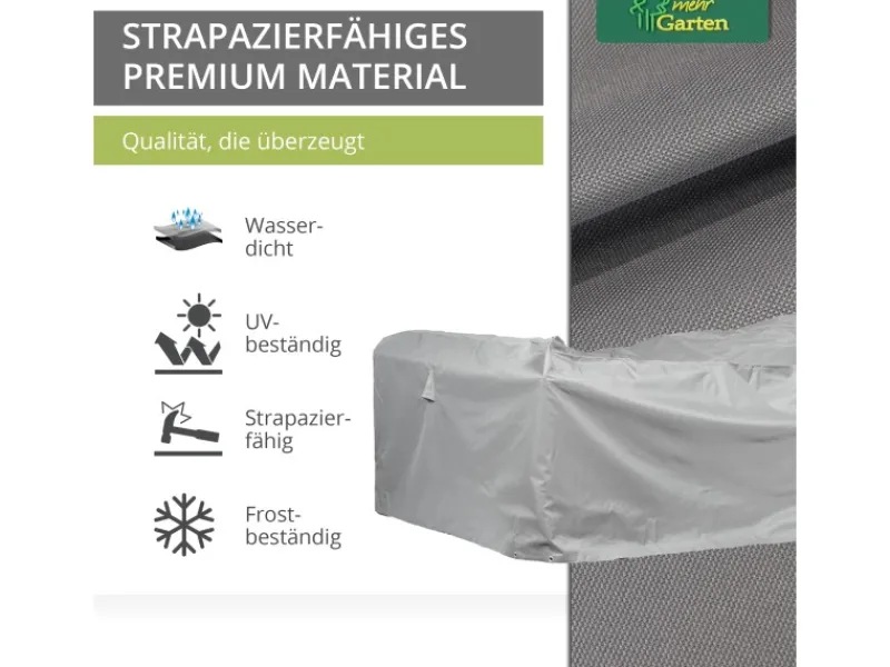 Mehr Garten Schutzhüllen|Premium Schutzhülle für Loungegruppe Rechteckig Quadratisch 255 x 255 x 80 cm