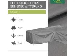 Mehr Garten Schutzhüllen|Premium Schutzhülle für Loungegruppe L-Form 300 x 300 x 80 cm