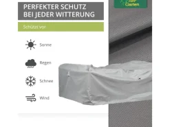 Mehr Garten Schutzhüllen|Premium Schutzhülle für Loungegruppe rechteckig  quadratisch 350 x 300 x 80 cm