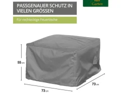 Premium Schutzhülle für Feuertisch eckig 123 B x123 T x55 H  cm*Mehr Garten Sale