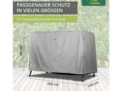 Mehr Garten Schutzhüllen|Premium Schutzhülle für Hollywoodschaukel Gartenschaukel 250 x 145 x 160 cm