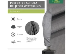 Premium Schutzhülle für Ampelschirm Gestell Gebogen 265 cm x 40 70 50 cm für Schirme Rund bis Ø 350 cm Eckig bis 300 x 300 cm*Mehr Garten Clearance