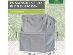 Mehr Garten Schutzhüllen|Premium Strandkorbhülle 150 B x 100 T x 165 140 H cm