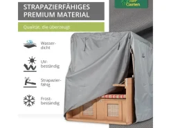 Premium Strandkorbhülle 165 B x 100 T x 165 140 H cm*Mehr Garten