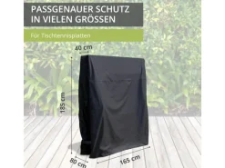 Mehr Garten Schutzhüllen|Premium Tischtennisplatte Abdeckung 165 x 40 80 x 185 cm