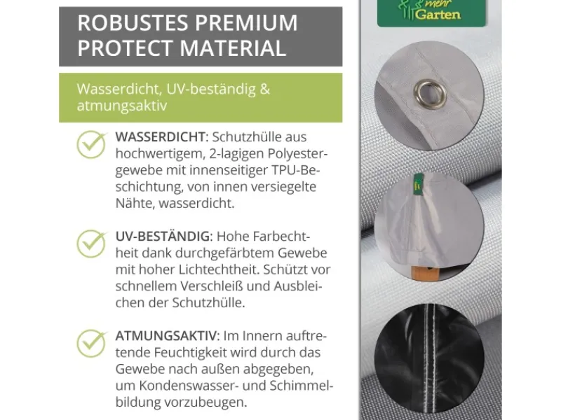 Mehr Garten Schutzhüllen|Protect Gartenbank Abdeckung 163 x 70 x 63 86