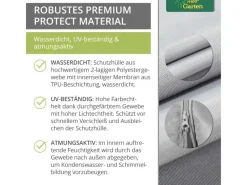 Protect Schutzhülle für Ampelschirm Gestell Gebogen 265 cm x 40 70 50 cm für Schirme Rund bis Ø 350 cm Eckig bis 300 x 300 cm*Mehr Garten New