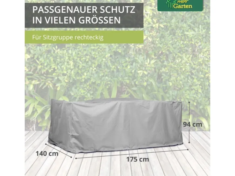 Mehr Garten Schutzhüllen|Protect Schutzhülle für Sitzgruppe Rechteckig 200 x 160 x 94 cm