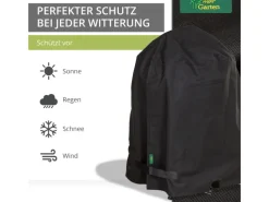 Mehr Garten Schutzhüllen|Keramikgrills|Schutzhülle für Keramikgrill Premium 2.0 Schwarz Rund Ø 73 x 79 cm
