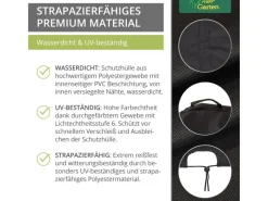 Mehr Garten Schutzhüllen|Keramikgrills|Schutzhülle für Keramikgrill Premium 2.0 Schwarz Rund Ø 73 x 79 cm